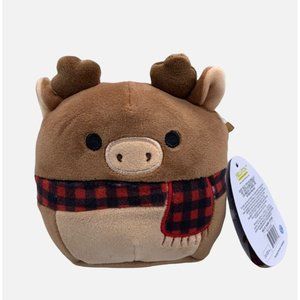 Squishmallow Ruby the Reindeer Christmas 4.5" Plush Brown Scarf